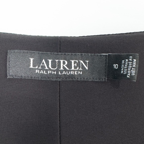 Lauren‎ Ralph Lauren Floral Flutter Sleeve Surplice Dress Size 10 V Neck Ruched - Picture 3 of 16